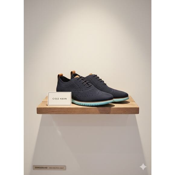 Cole Haan Zerogrand Stitchlite Blue Oxfords Sz. 10 - Picture 1 of 6
